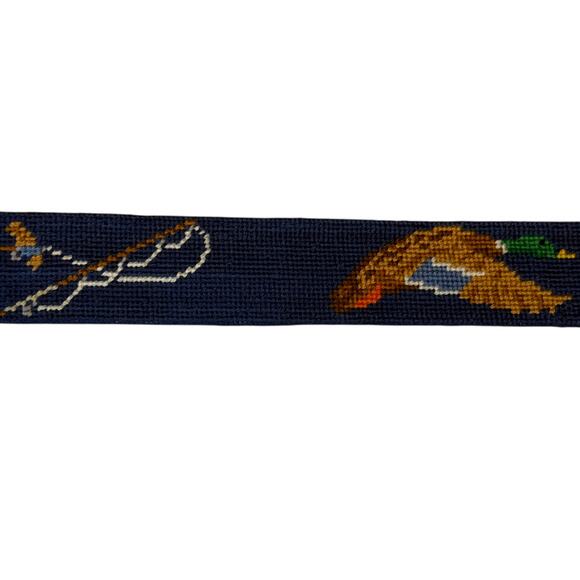 Smathers and Branson Southern Sportsman Needlepoint Belt Hunting Fishing Mens 42 - Picture 14 of 15
